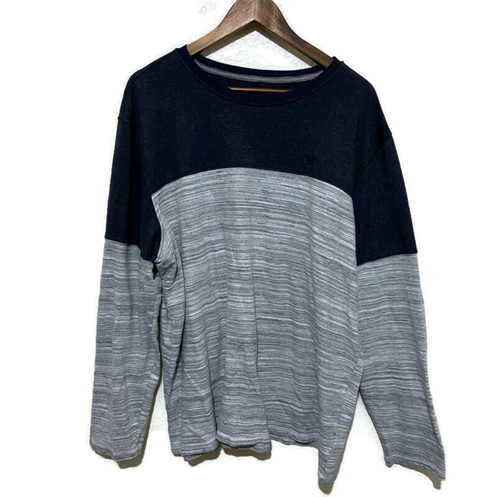 Hurley men’s XXL long sleeve shirt Grey navy